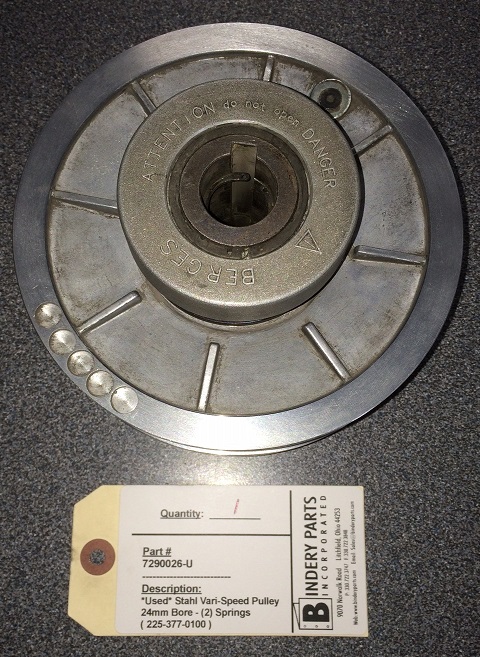 Stahl Variable Speed Pulley<br>Springs on 2 Sides<br>225-377-0100