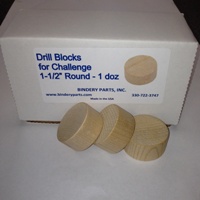 Challenge Round Drill Blocks 1-1/2" x 3/4" Thick 1 Dozen Per Pack